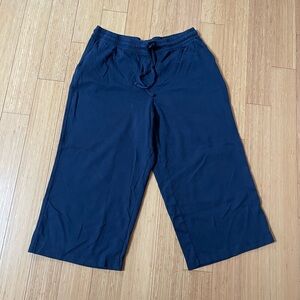 Lands End sport knit crop Navy Blue Pants